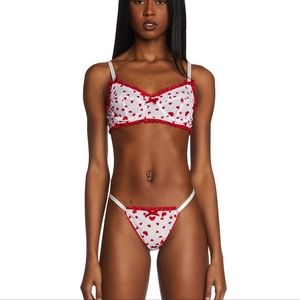 Sugar Thrillz Feelin' Lovesick Mesh Bralette and Thong Set